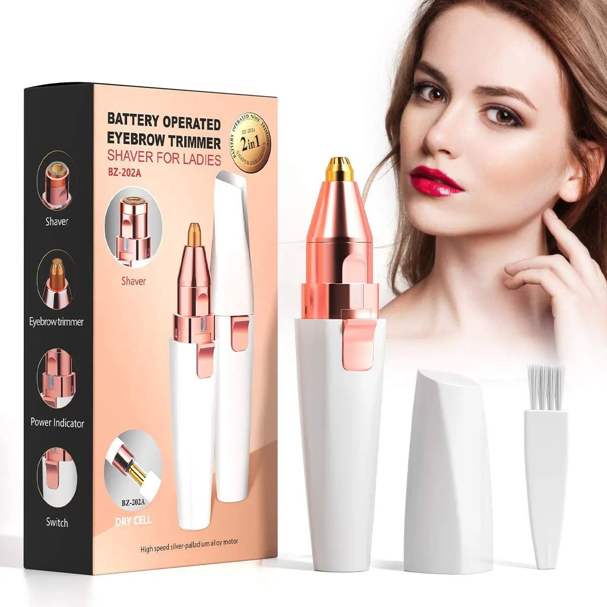 2 in 1 eyebrow trimmer