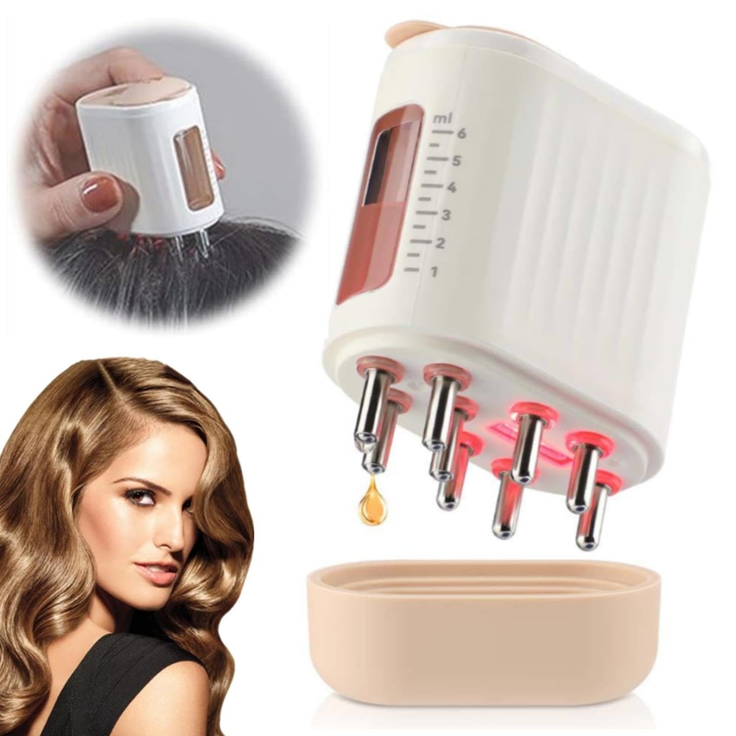 2 in 1 Electric Hair Oil Applicator and Scalp Massager