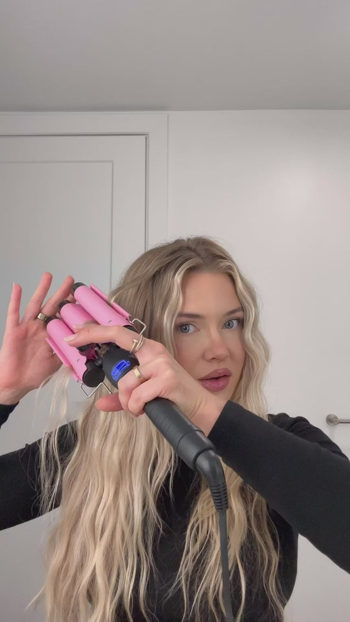 Hair Curler with Three Barrels